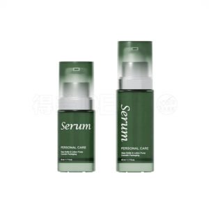 DEMEI 30/50/100ml Frosted Green Glass Lotion Bottle eddiesource