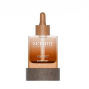 DEMEI Luxury 30ml Frosted Flat Glass Dropper Bottle Serum Silk Screen Gold